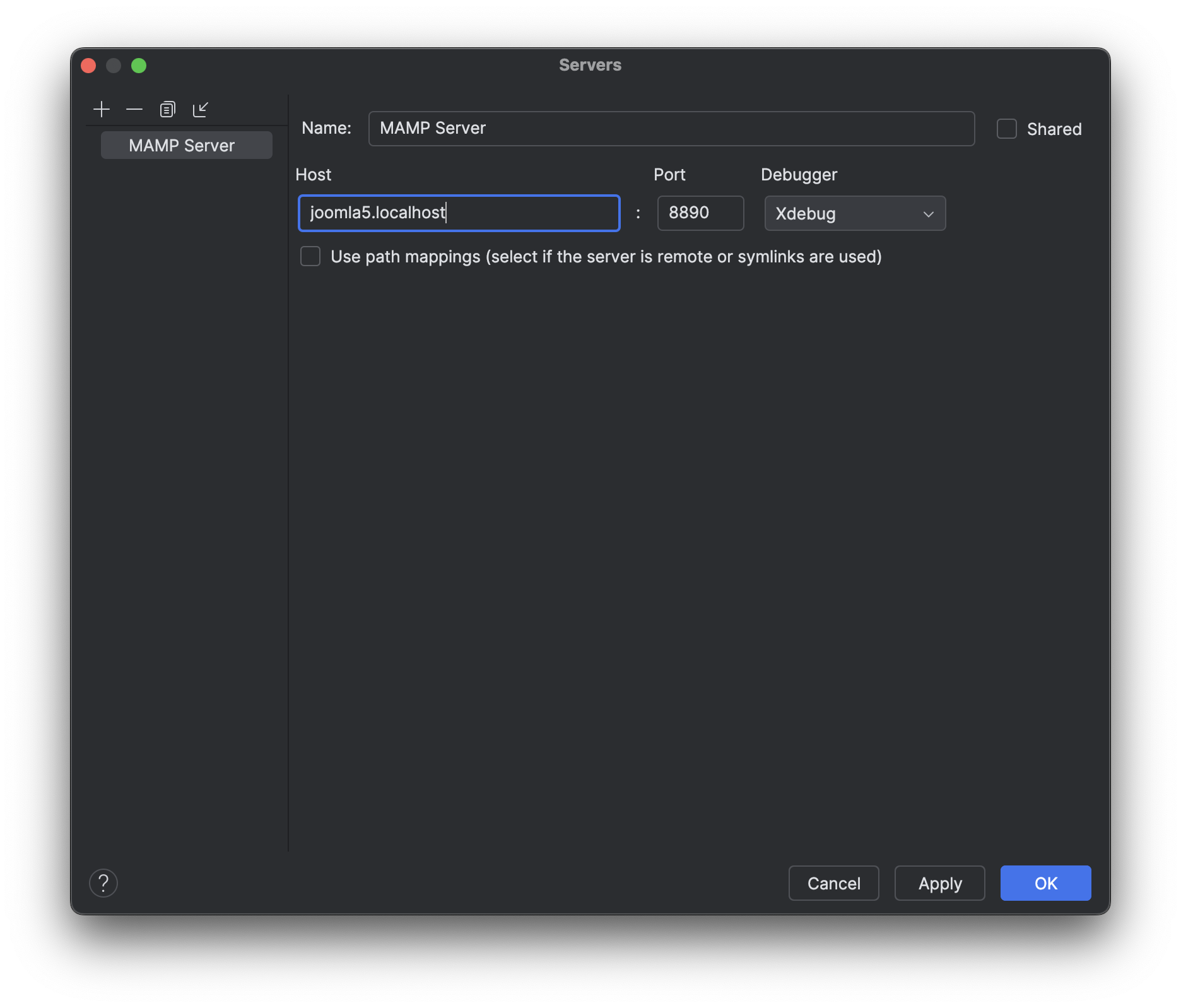 Host Settings in Debugger Profile